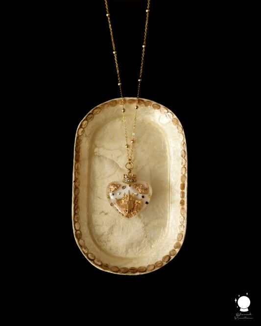 Baroque Unicorn Heart Pendant Necklace