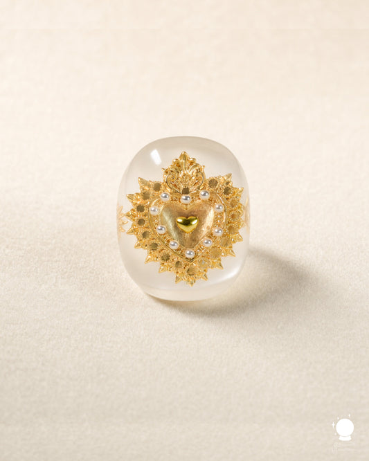 Baroque Sacred Heart Ring