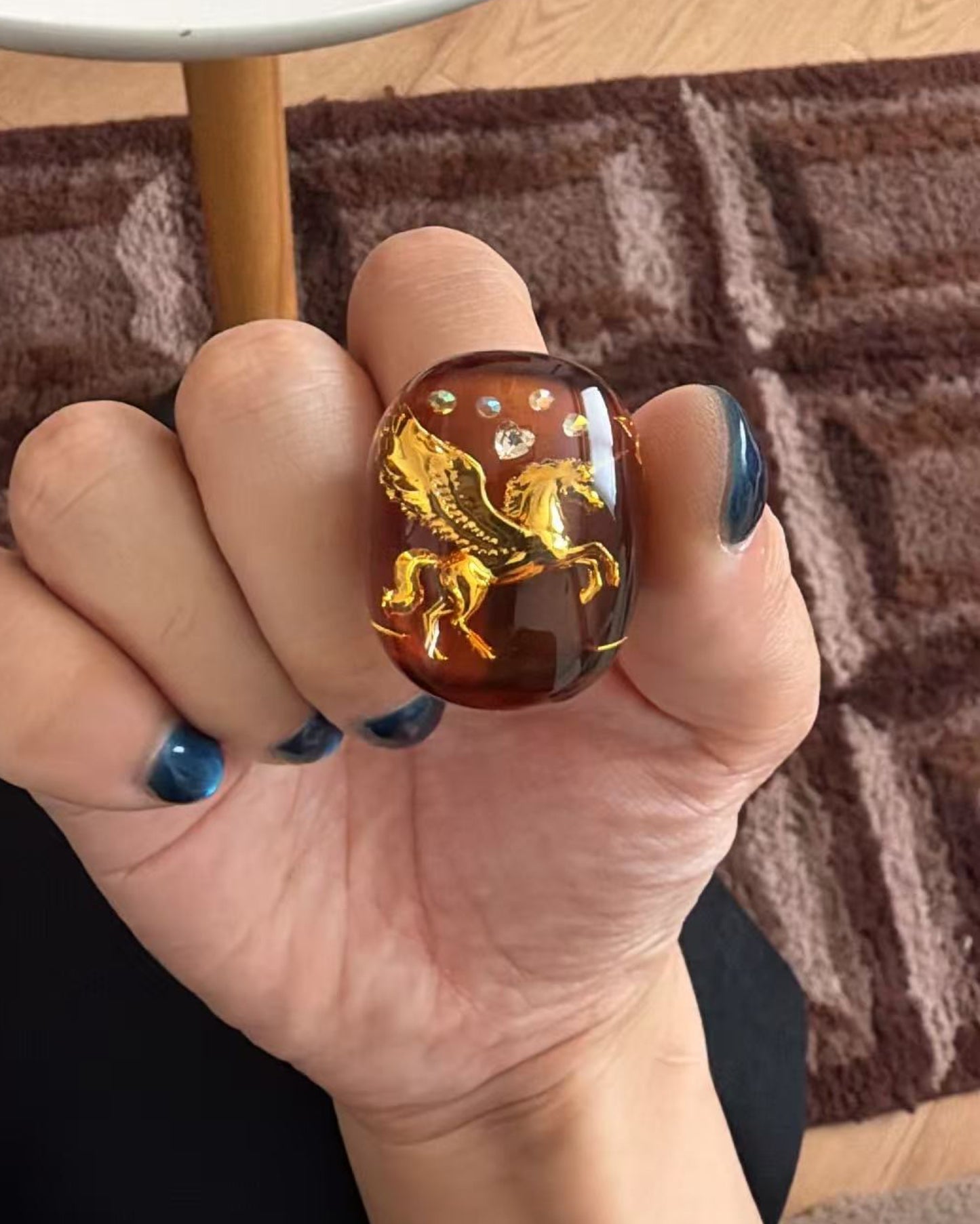 Baroque Pegasus Laurel Ring