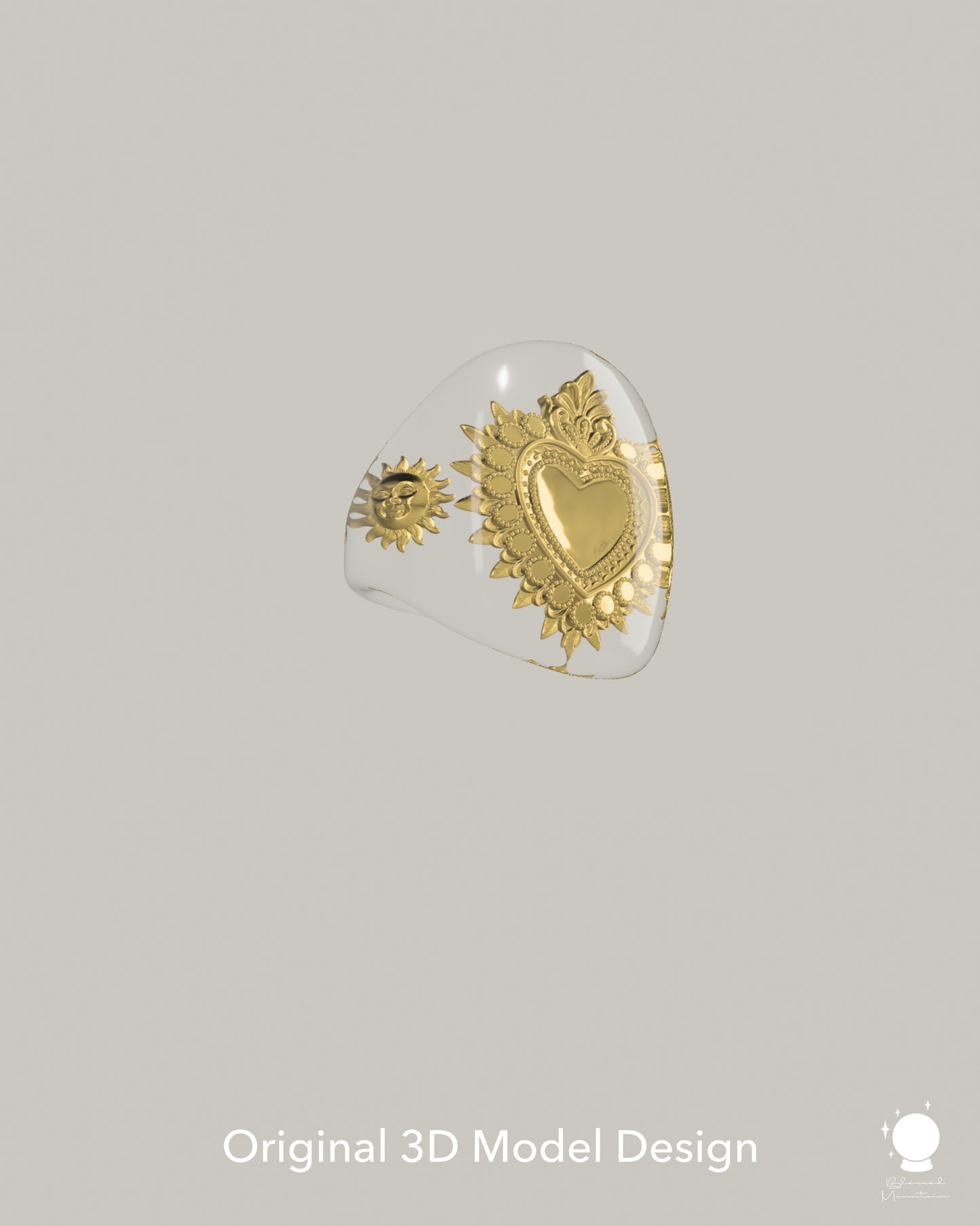 Baroque Sacred Heart Ring