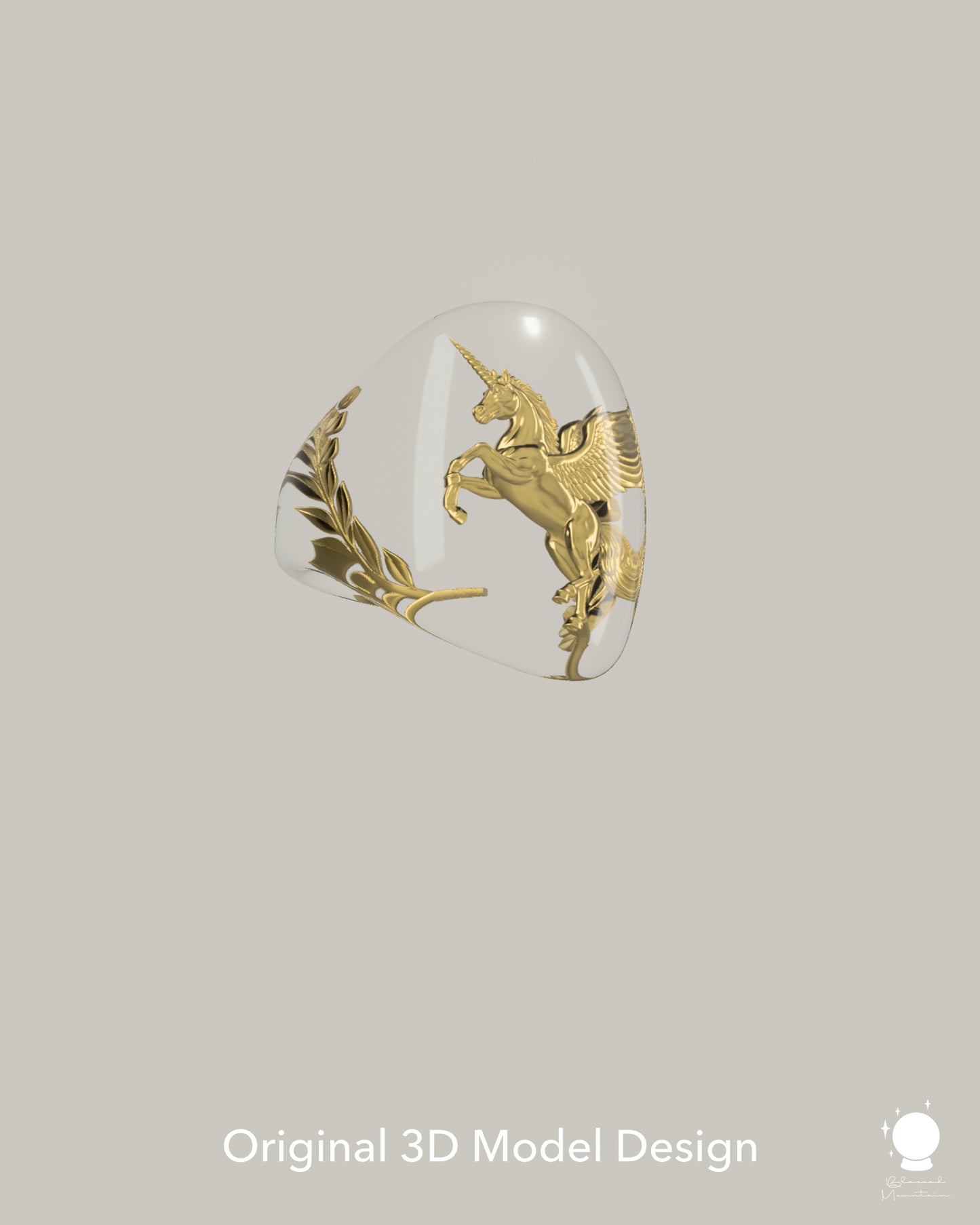 Baroque Pegasus Laurel Ring